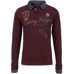 Polo manches longues homme cazba bordeaux