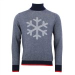 Pull homme manches longues caflake marine chin