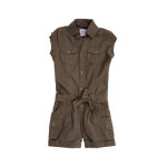 Salopette short fille fibody marron