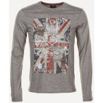 T - shirt manches longues egalant gris