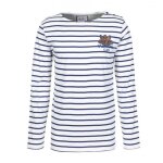 T - shirt manches longues homme crivik blanc / marine