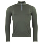 T - shirt ml 1�re peau demi zip homme canevi kaki