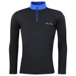 T - shirt ml 1�re peau demi zip homme canthos noir