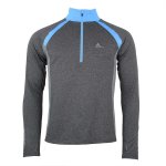 T - shirt ml 1re peau homme cankora noir chiné / bleu hawai T - shirt ml 1re peau homme cankora noir chiné / bleu hawai