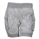Short fille foli blanc gris
