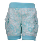 Short fille foli blanc turquoise