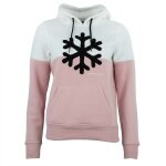 Sweat  capuche femme acarlo blanc / rose