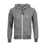 Sweat molleton zipp avec capuche homme candore gris clair