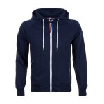 Sweat molleton zipp avec capuche homme candore marine
