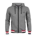 Sweat molleton zipp avec capuche homme cargentiere gris clair