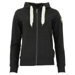 Sweat zipp  capuche femme aclara noir