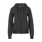 Sweat zipp  capuche femme argentiere gris