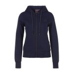Sweat zipp� � capuche femme argentiere marine