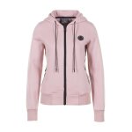 Sweat zipp  capuche femme argentiere rose