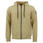 Sweat zipp  capuche homme cage beige