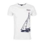 Tee - shirt manches courtes garon 10 - 16 ans ecadrio blanc