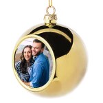 Ocadeau boule noel dore photo
