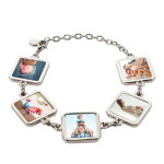 Ocadeau bracelet 5 pendentif carrés Ocadeau bracelet 5 pendentif carrés