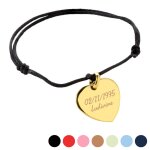 Ocadeau bracelet c?ur plaqué or cordon Ocadeau bracelet c?ur plaqué or cordon