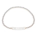 Ocadeau bracelet perle argent gravé Ocadeau bracelet perle argent gravé