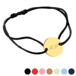 Ocadeau bracelet petit rond plaqué or cordon Ocadeau bracelet petit rond plaqué or cordon