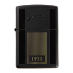 Ocadeau briquet zippo black mat 1932 grav