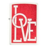 Ocadeau briquet zippo love rouge grav