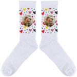 Ocadeau chaussette photo c?ur coloré Ocadeau chaussette photo c?ur coloré