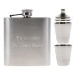 Ocadeau coffret flasque à alcool gravé Ocadeau coffret flasque à alcool gravé