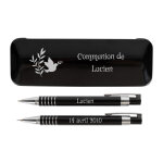 Ocadeau coffret stylo et porte - mine communion noir Ocadeau coffret stylo et porte - mine communion noir