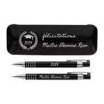 Ocadeau coffret stylo et porte - mine flicitation noir