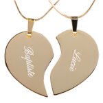 Ocadeau collier coeur brisé doré Ocadeau collier coeur brisé doré