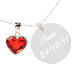 Ocadeau collier coeur swarovski gravé Ocadeau collier coeur swarovski gravé