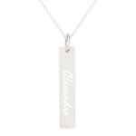 Ocadeau collier plaque verticale argent Ocadeau collier plaque verticale argent