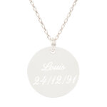 Ocadeau collier rond en argent gravé Ocadeau collier rond en argent gravé