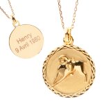 Ocadeau collier zodiaque plaqu or grav