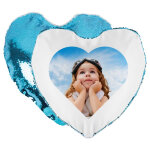 Ocadeau coussin coeur brillant bleu Ocadeau coussin coeur brillant bleu