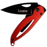 Ocadeau couteau poche mtal rouge grav