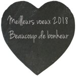 Ocadeau dessous plat ardoise coeur grav