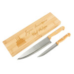 Ocadeau duo couteaux chef acier grav