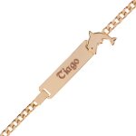 Ocadeau gourmette dauphin enfant plaqu or