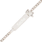 Ocadeau gourmette enfant argent ourson
