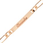 Ocadeau gourmette figaro plaqu or grave