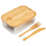 Ocadeau lunch box acier bois grave