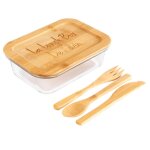 Ocadeau lunch box verre bois grave