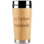 Ocadeau mug thermos bois grav