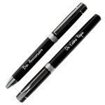 Ocadeau parure 2 stylos noirs gravés Ocadeau parure 2 stylos noirs gravés