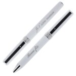 Ocadeau parure stylos blancs gravés Ocadeau parure stylos blancs gravés