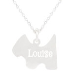 Ocadeau pendentif chien argent grav