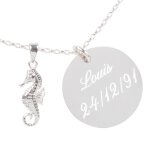 Ocadeau pendentif hippocampe gravé Ocadeau pendentif hippocampe gravé